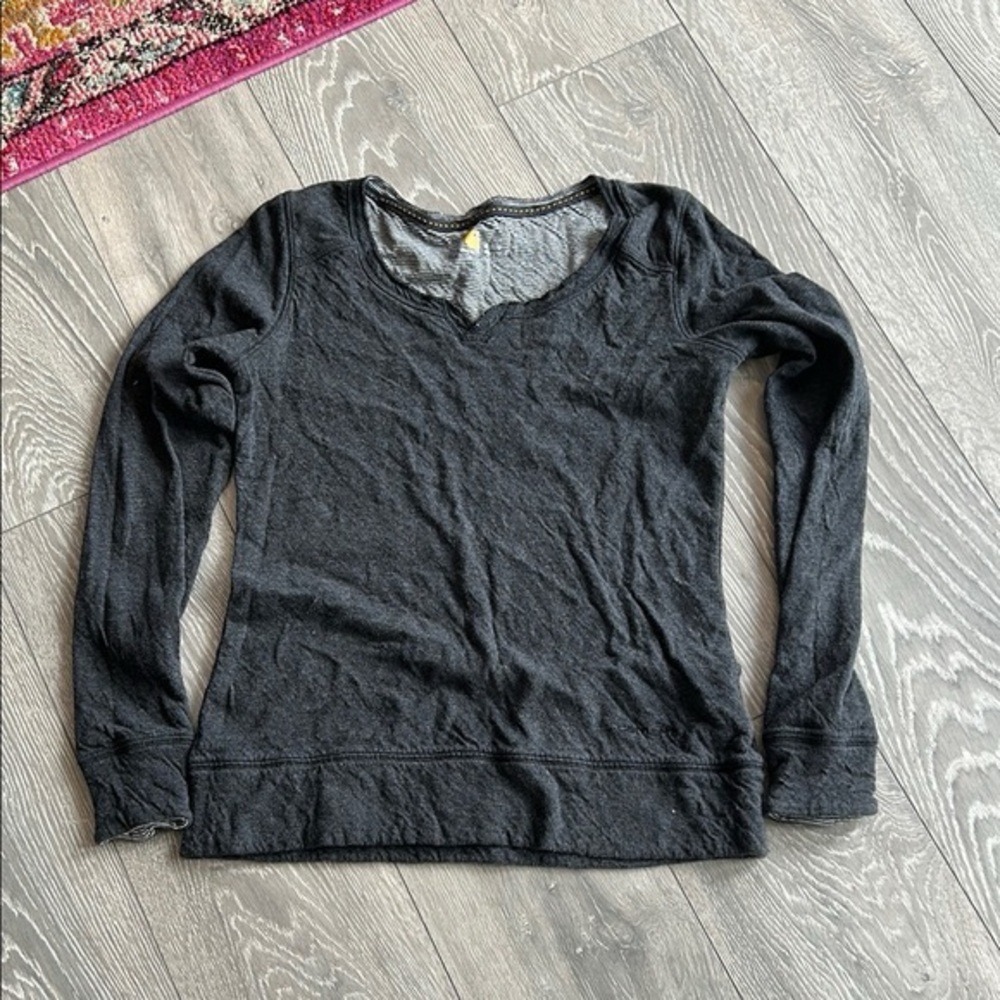 Womens Black Long Sleeve Top